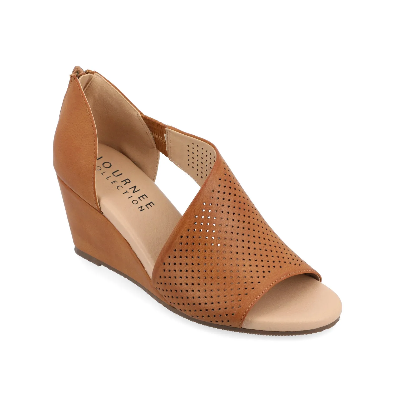 ARETHA WEDGE HEEL SANDALS IN FAUX LEATHER quiet breeze