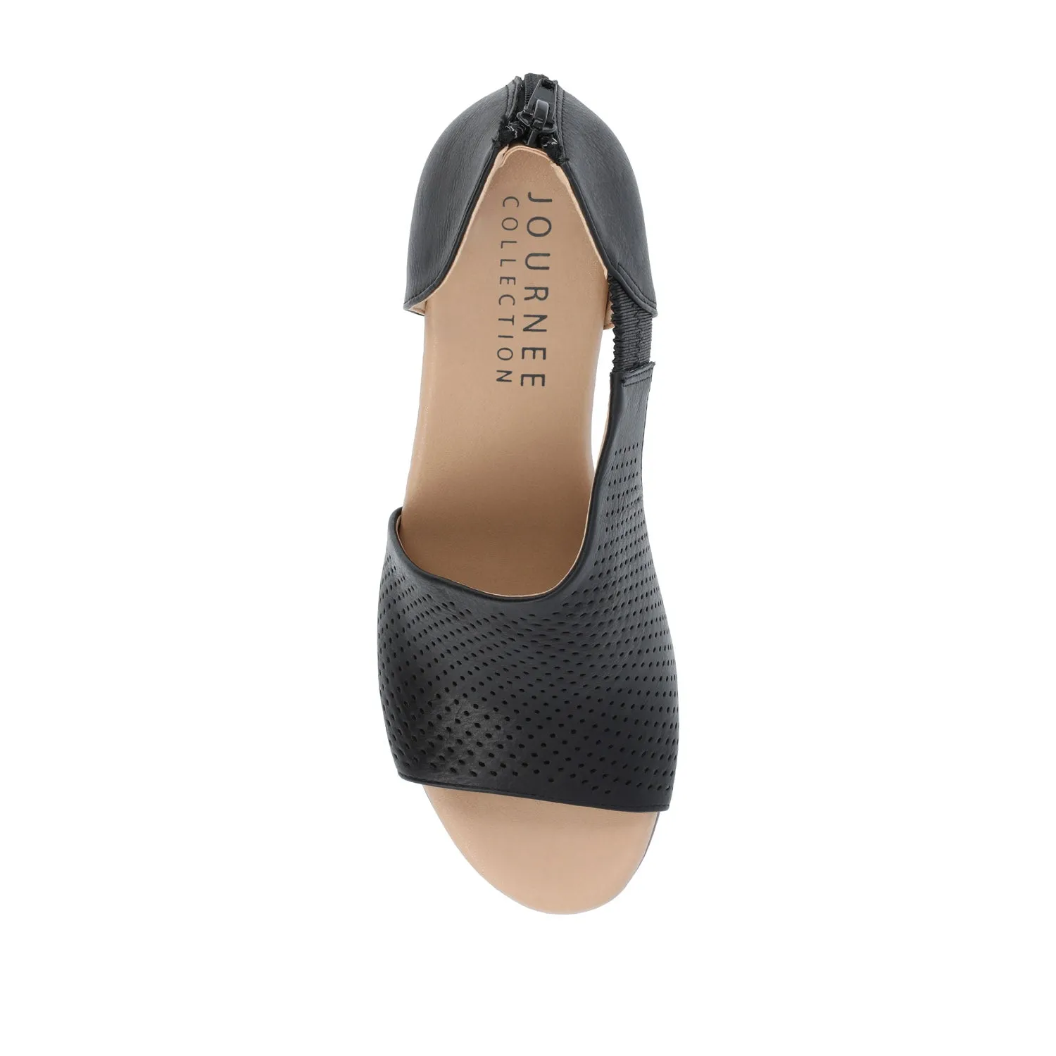 ARETHA WEDGE HEEL SANDALS IN FAUX LEATHER quiet breeze