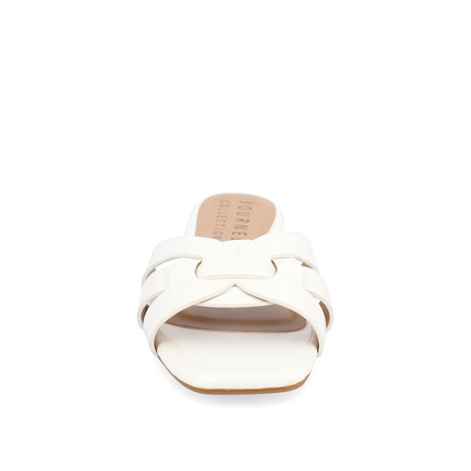 ARRINA SLIDE SANDALS IN BASIC PATENT strap slim
