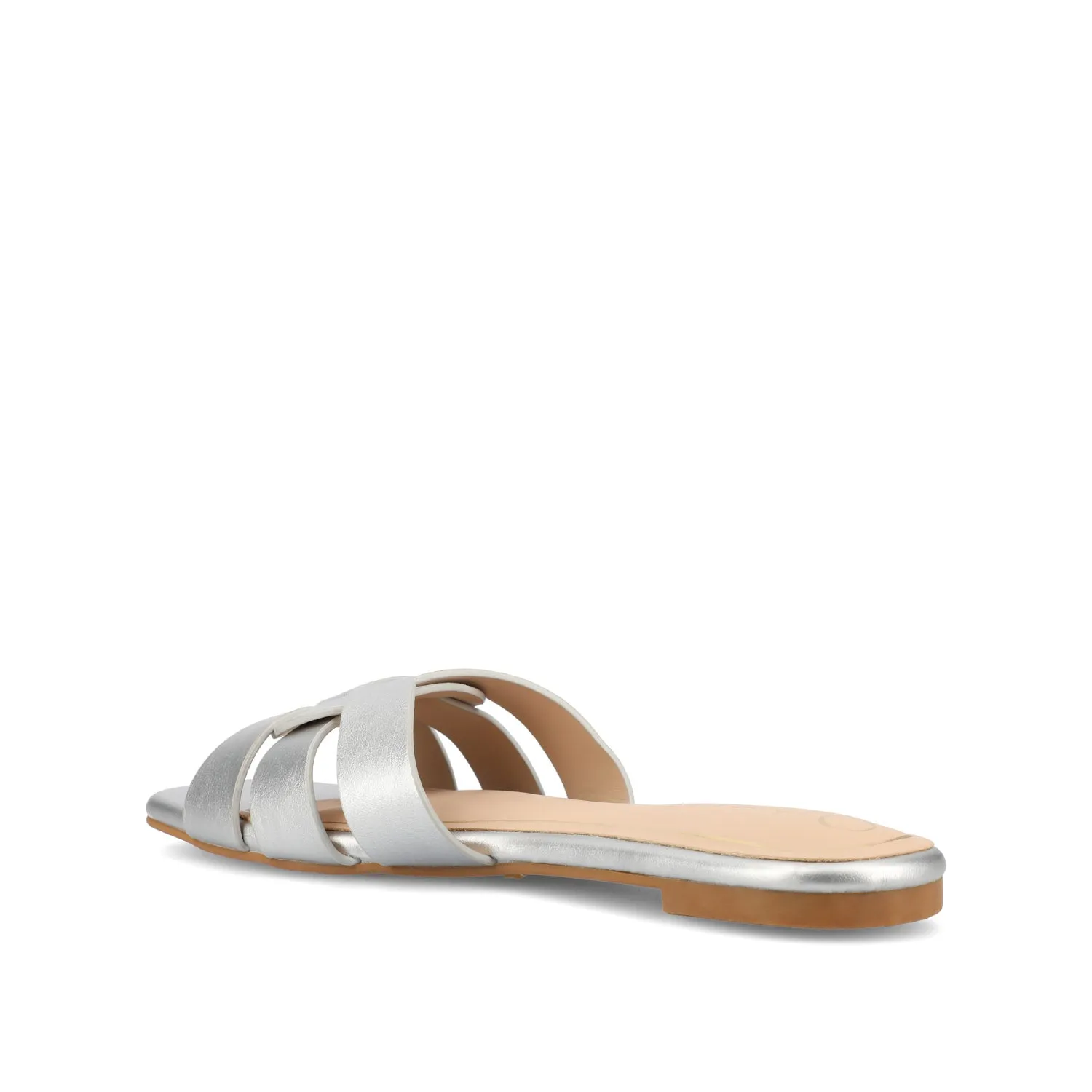 ARRINA SLIDE SANDALS IN BASIC PATENT strap slim