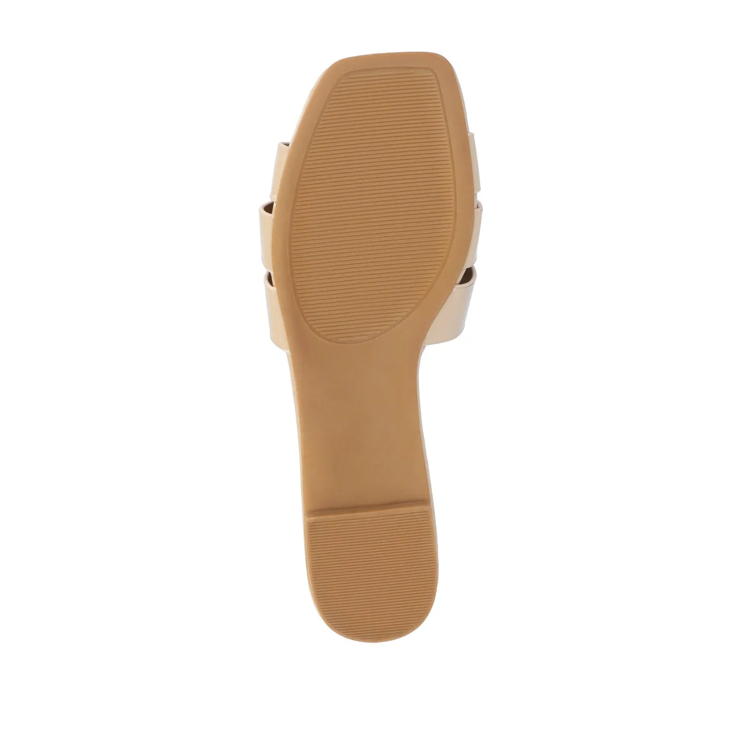 ARRINA SLIDE SANDALS IN BASIC PATENT strap slim
