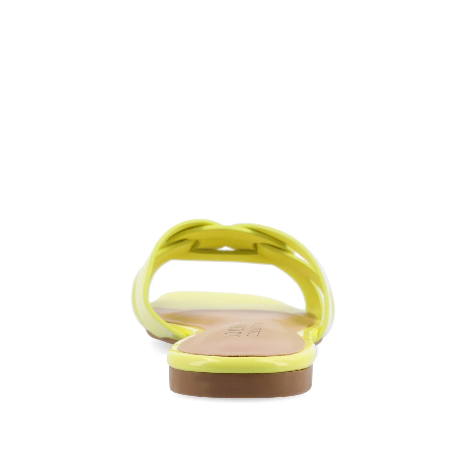 ARRINA STATEMENT PATENT SLIDE SANDALS IN WIDE breeze foot