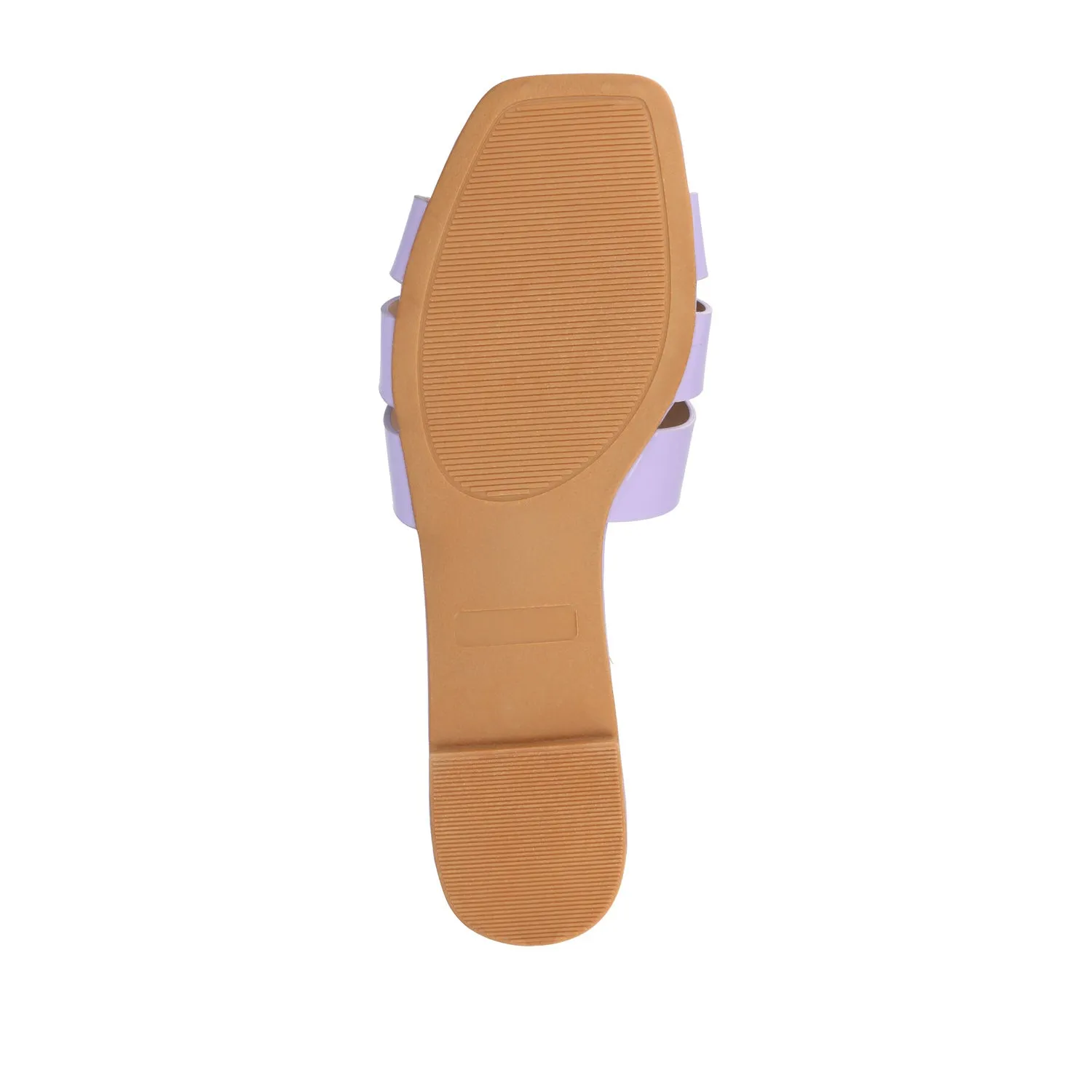 ARRINA STATEMENT PATENT SLIDE SANDALS IN WIDE breeze foot