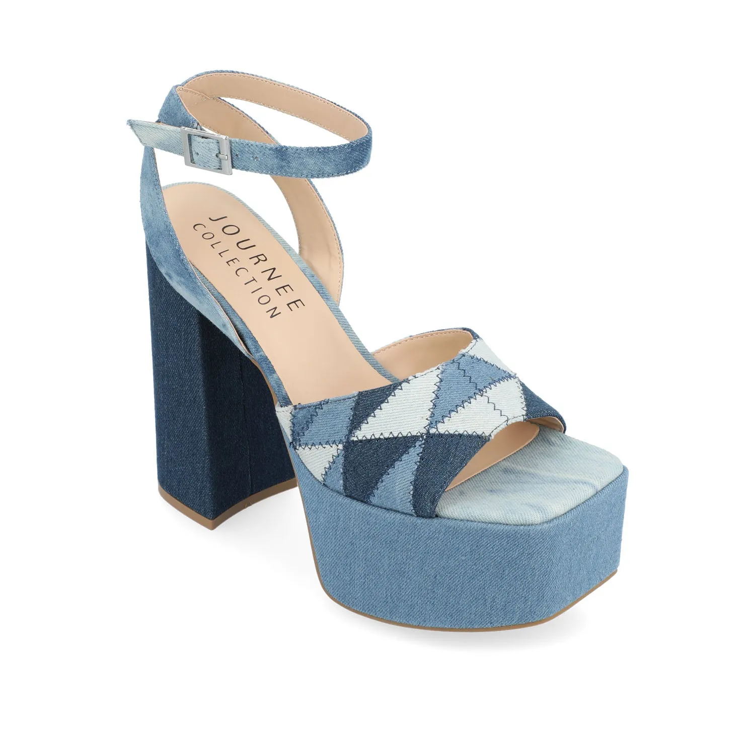 ASHERBY STRAPPY HEELED SANDALS IN FABRIC fall step