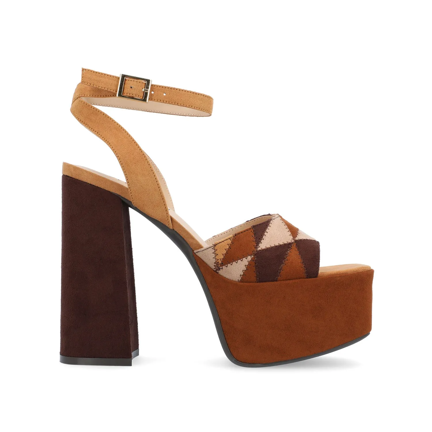 ASHERBY STRAPPY HEELED SANDALS IN FABRIC fall step