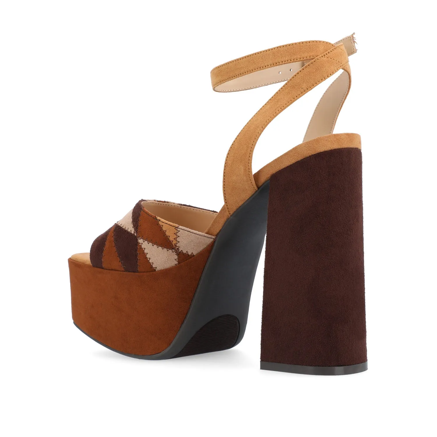 ASHERBY STRAPPY HEELED SANDALS IN FABRIC fall step