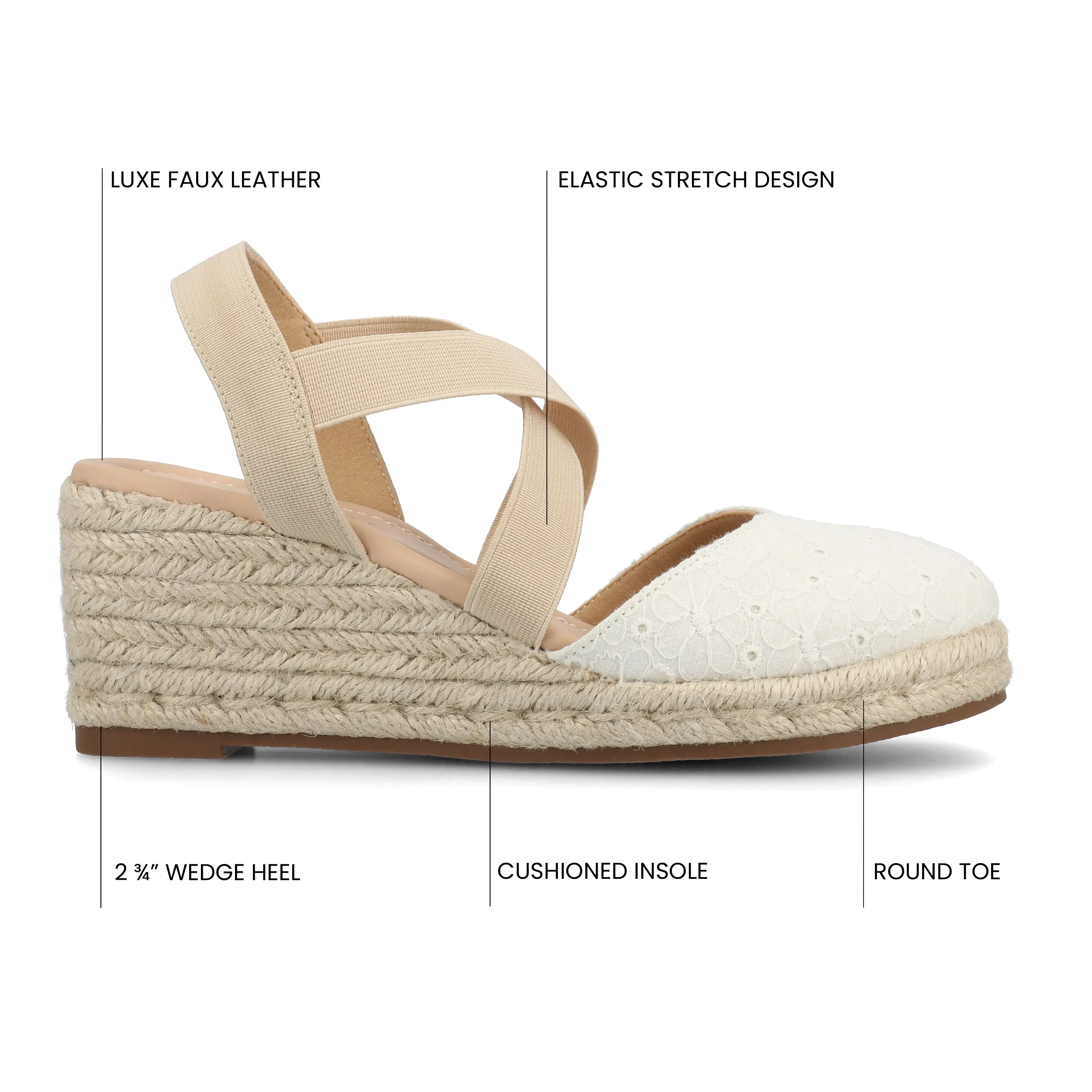 ASHLEE ESPADRILLE WEDGE SANDALS IN WIDE casual soft