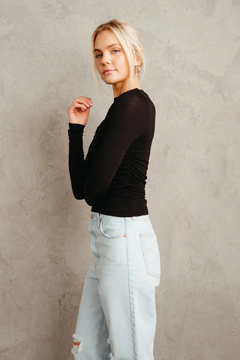 Ashley Ruched Long Sleeve Top daily wear