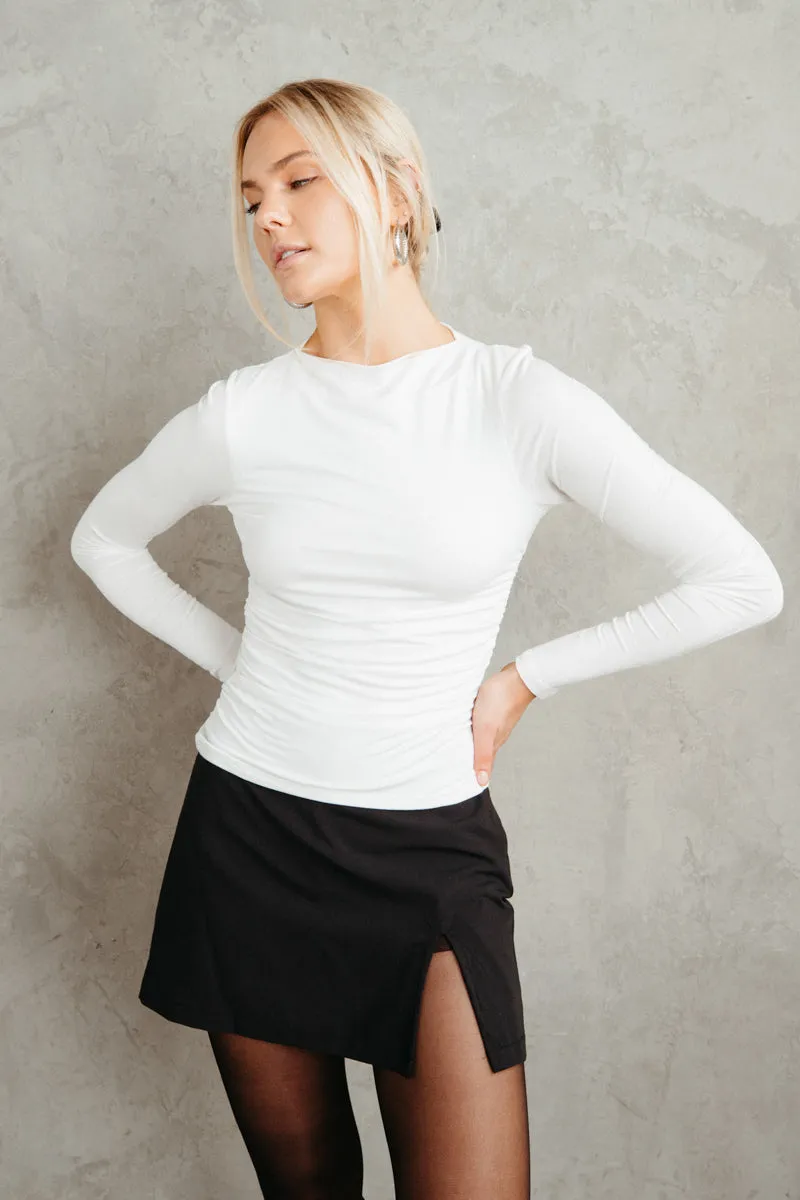 Ashley Ruched Long Sleeve Top daily wear