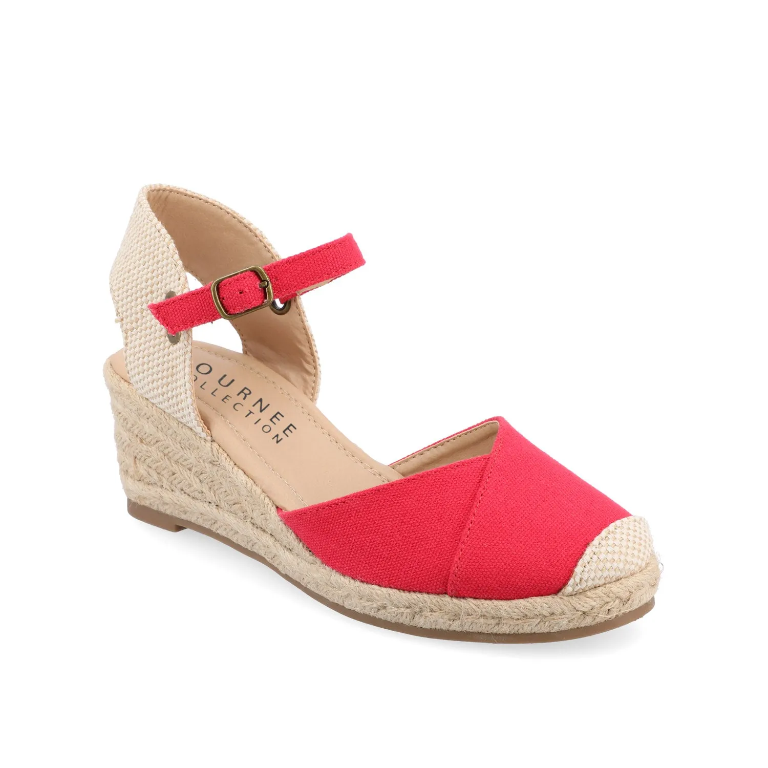 ASHLYN ESPADRILLE WEDGE SANDALS IN CANVAS glow skin