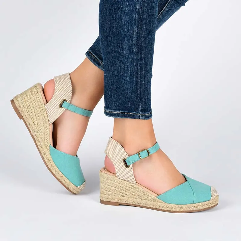 ASHLYN ESPADRILLE WEDGE SANDALS IN WIDE arch hug
