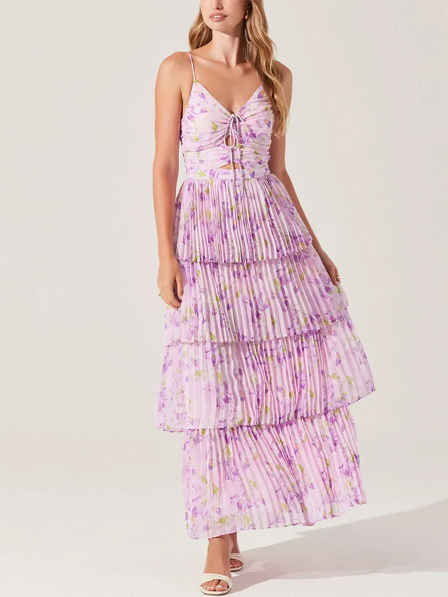 ASTR Daytona Floral Maxi Dress nyc street