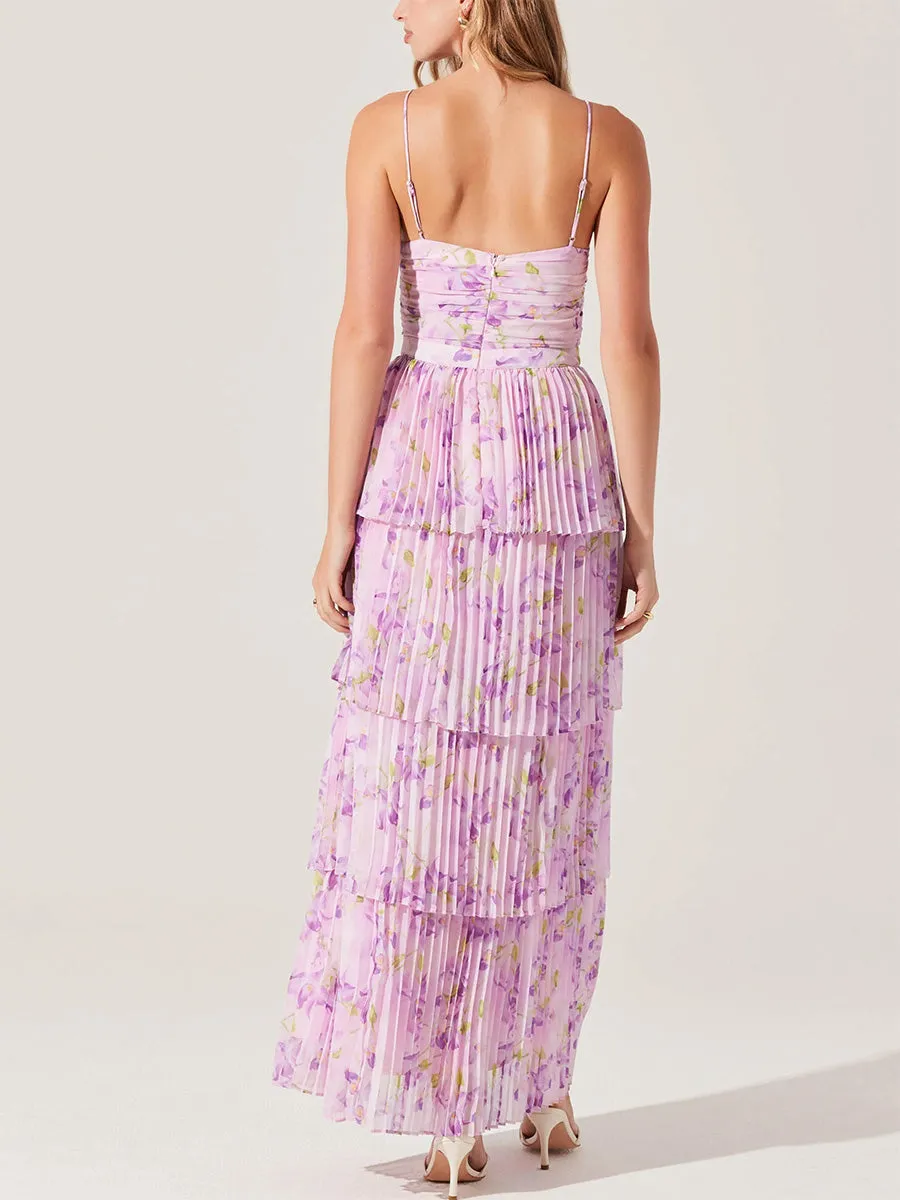 ASTR Daytona Floral Maxi Dress nyc street