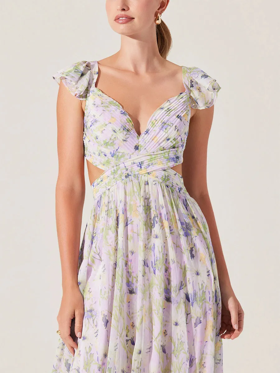 ASTR Primrose Maxi Dress button ease