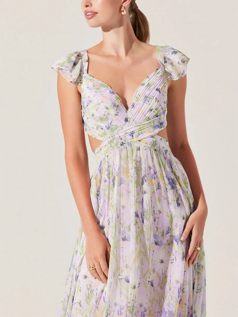 ASTR Primrose Maxi Dress button ease