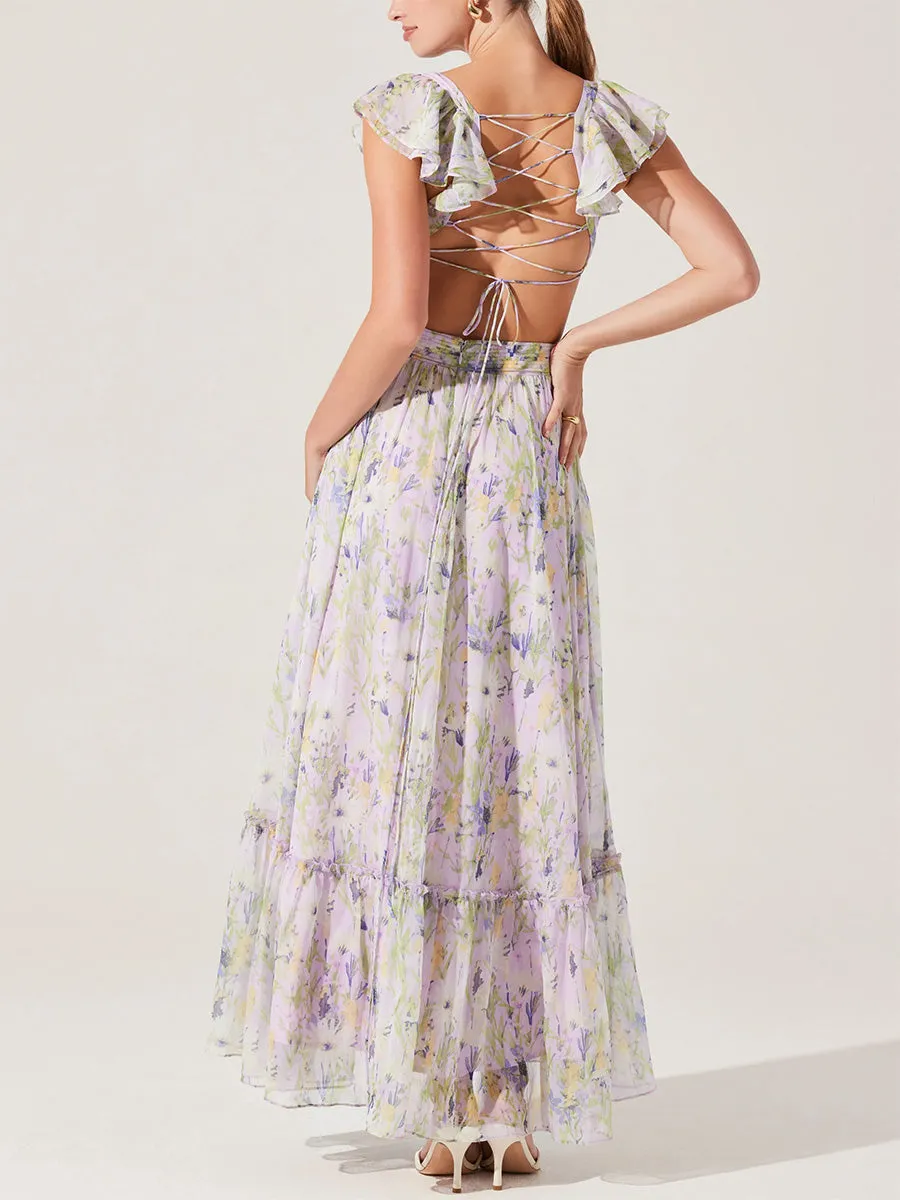ASTR Primrose Maxi Dress button ease