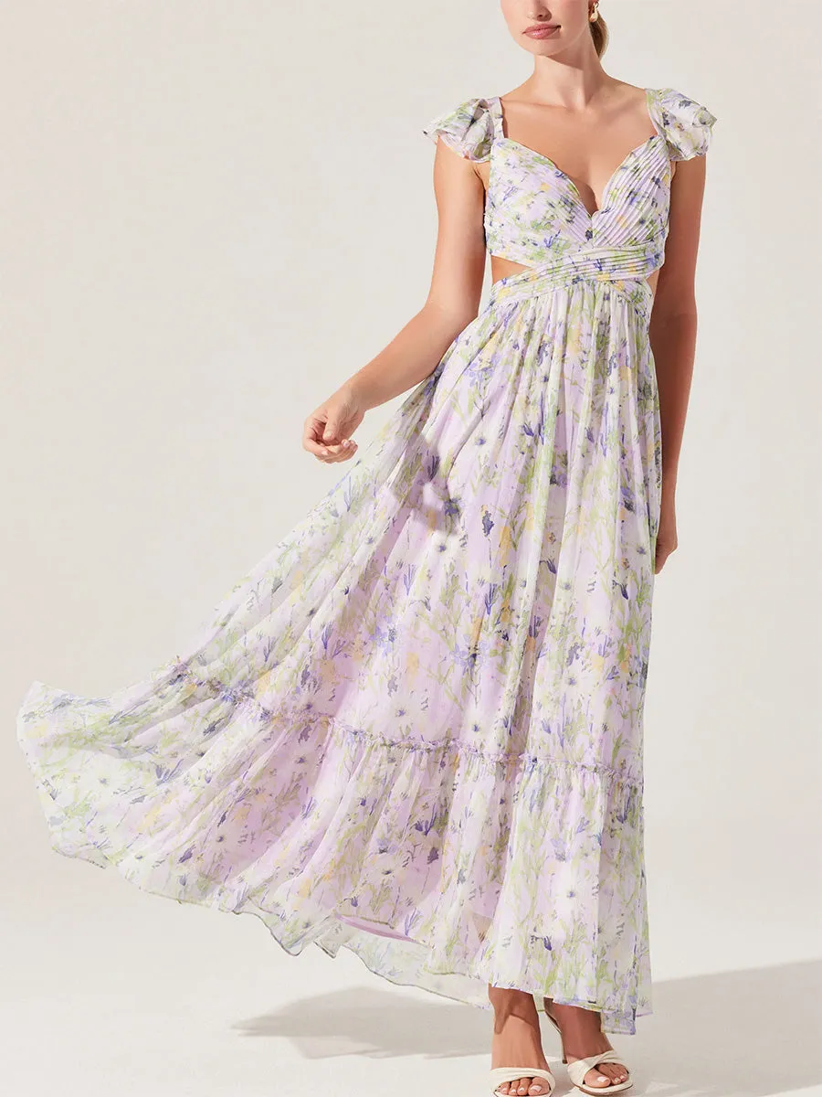 ASTR Primrose Maxi Dress button ease