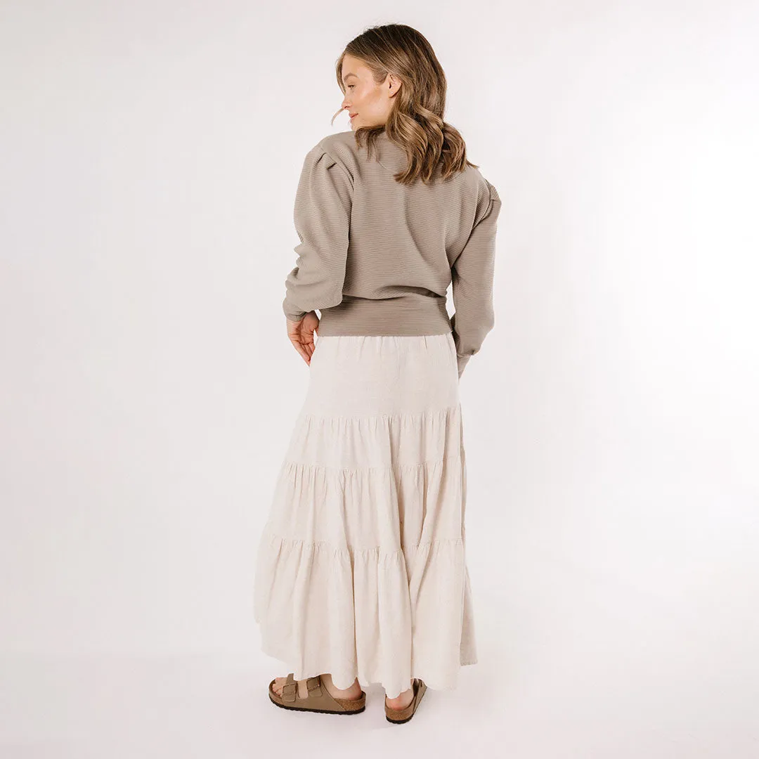 Atlas Ribbed Sweater, Chestnut minimal tone