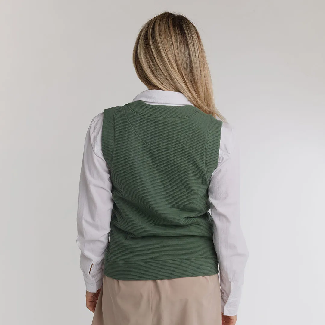 Atlas Ribbed Vest, Green korean cute