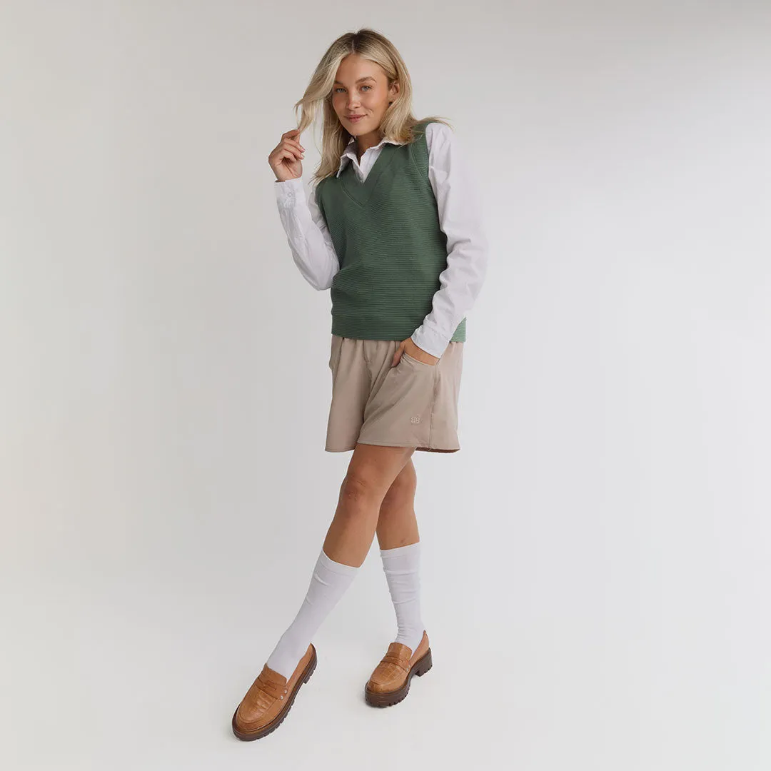 Atlas Ribbed Vest, Green korean cute