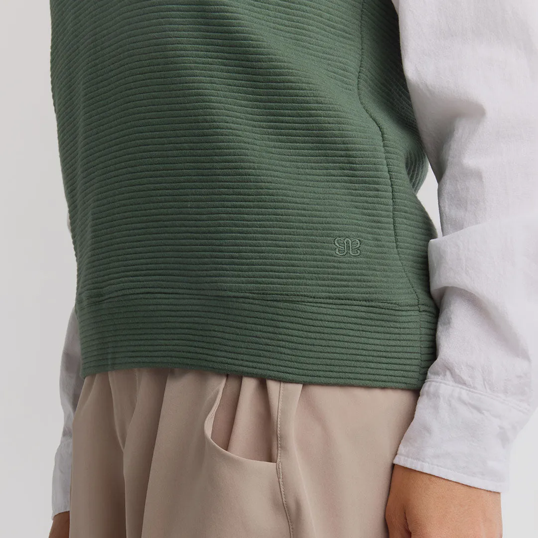 Atlas Ribbed Vest, Green korean cute