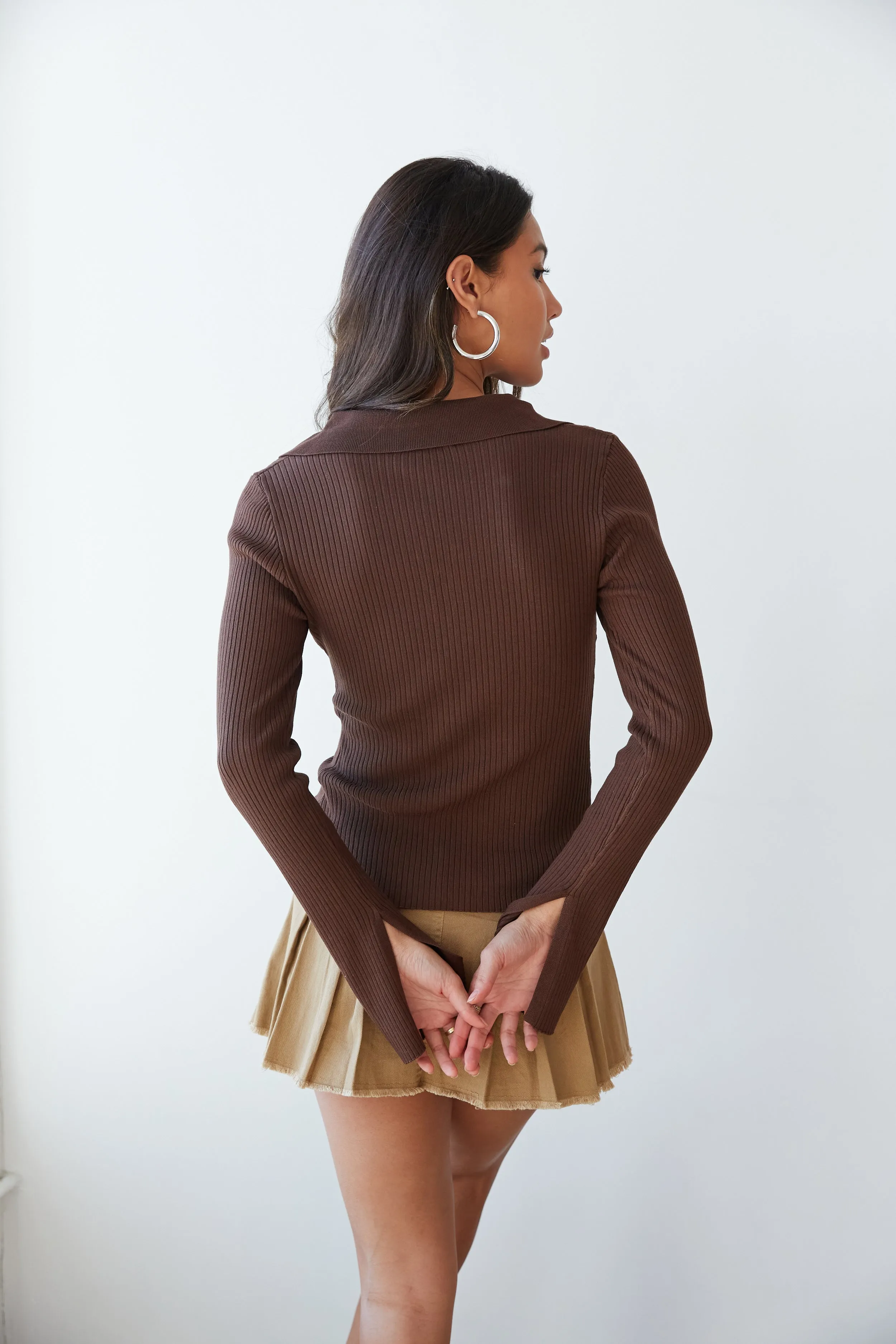 Aubree Lace Up Knit Top dry fast
