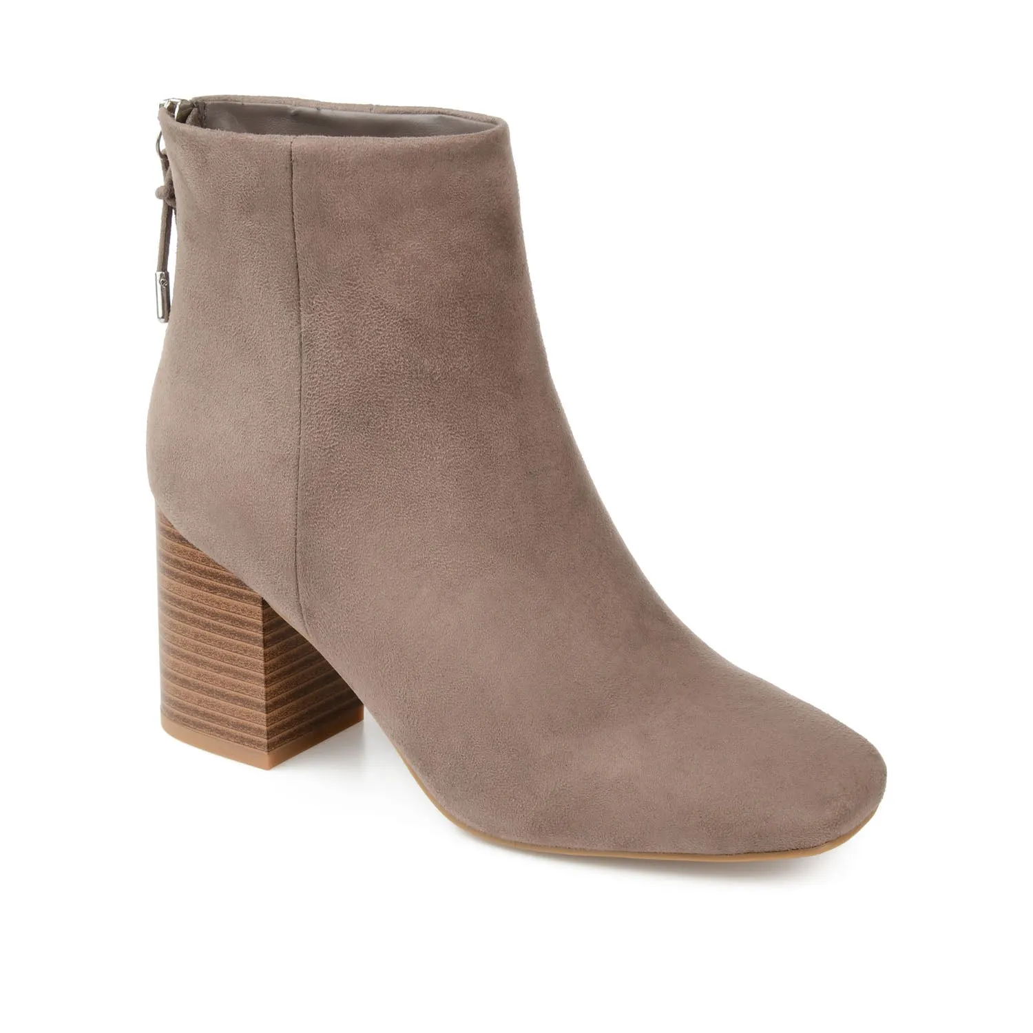AUDRINA BLOCK HEELED BOOTIES IN FAUX LEATHER fashion brave