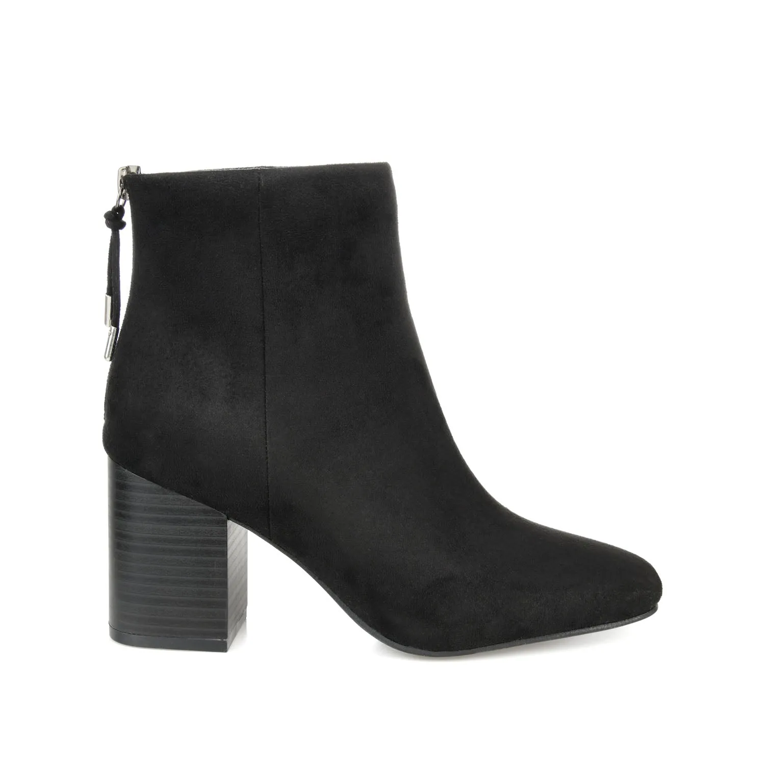 AUDRINA BLOCK HEELED BOOTIES IN FAUX LEATHER fashion brave