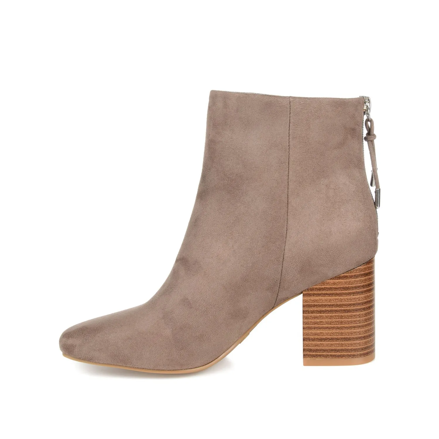 AUDRINA BLOCK HEELED BOOTIES IN FAUX LEATHER fashion brave