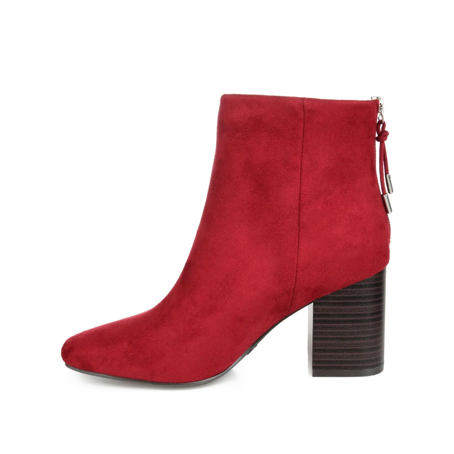 AUDRINA BLOCK HEELED BOOTIES IN FAUX LEATHER fashion brave