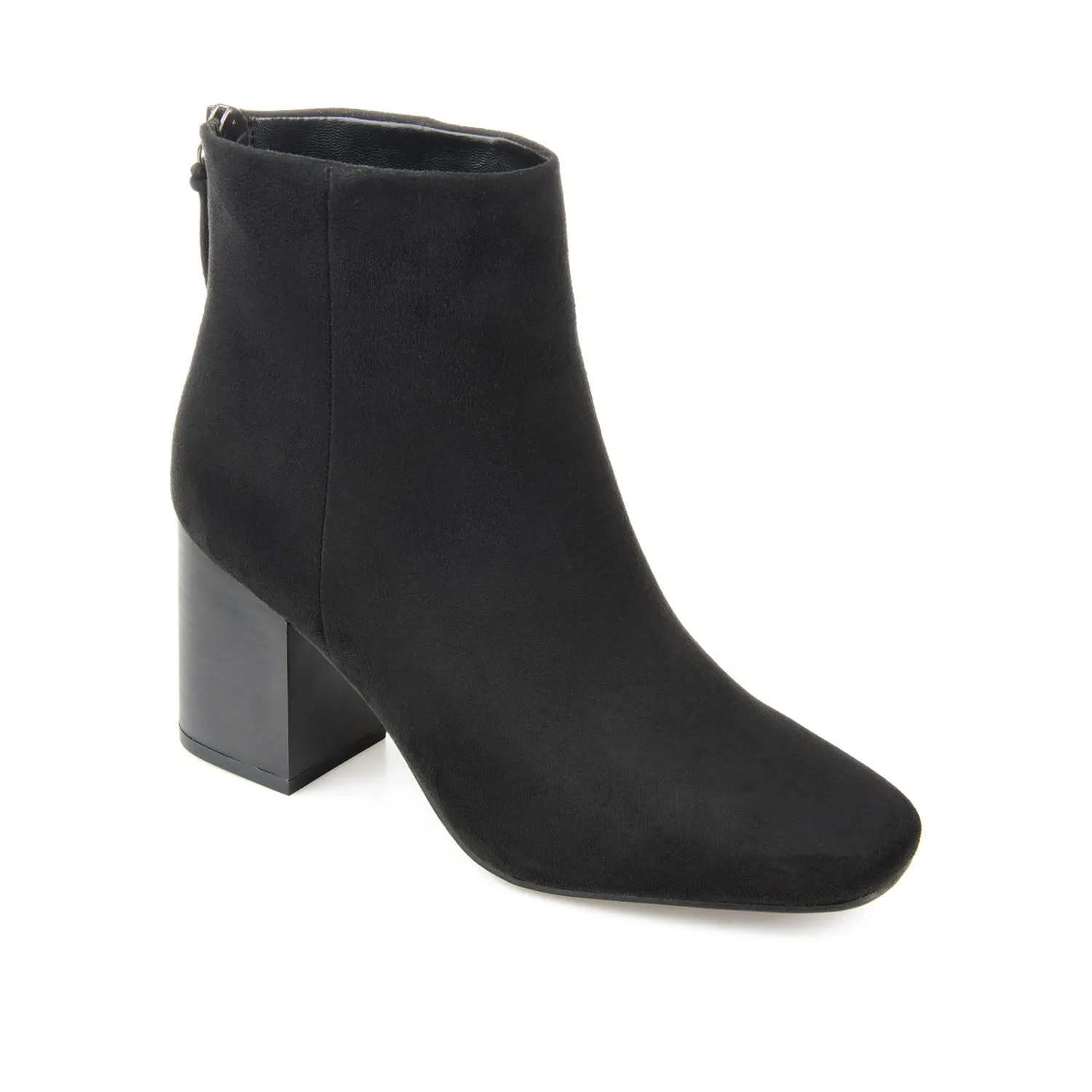AUDRINA BLOCK HEELED BOOTIES IN FAUX LEATHER fashion brave