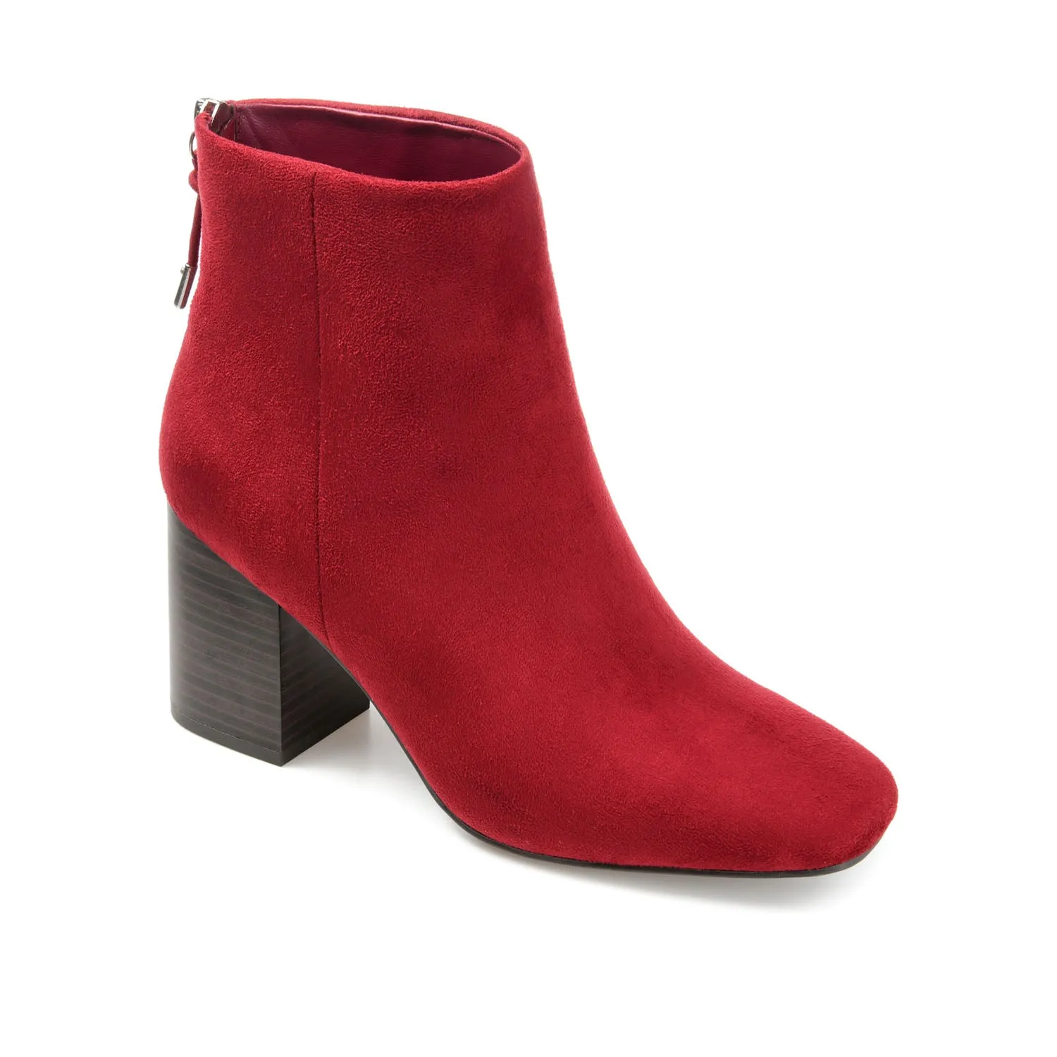 AUDRINA BLOCK HEELED BOOTIES IN FAUX LEATHER fashion brave