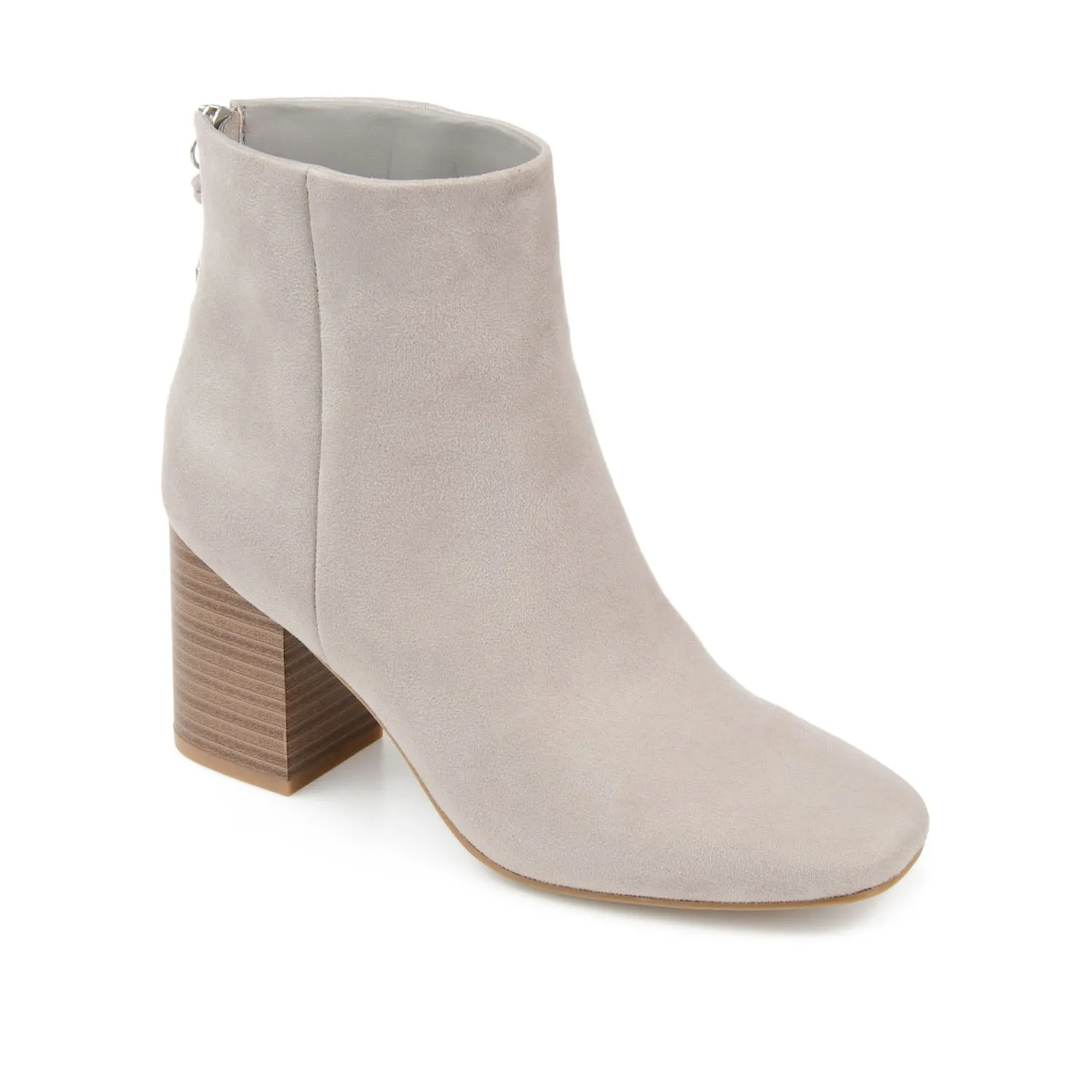 AUDRINA BLOCK HEELED BOOTIES IN FAUX LEATHER fashion brave