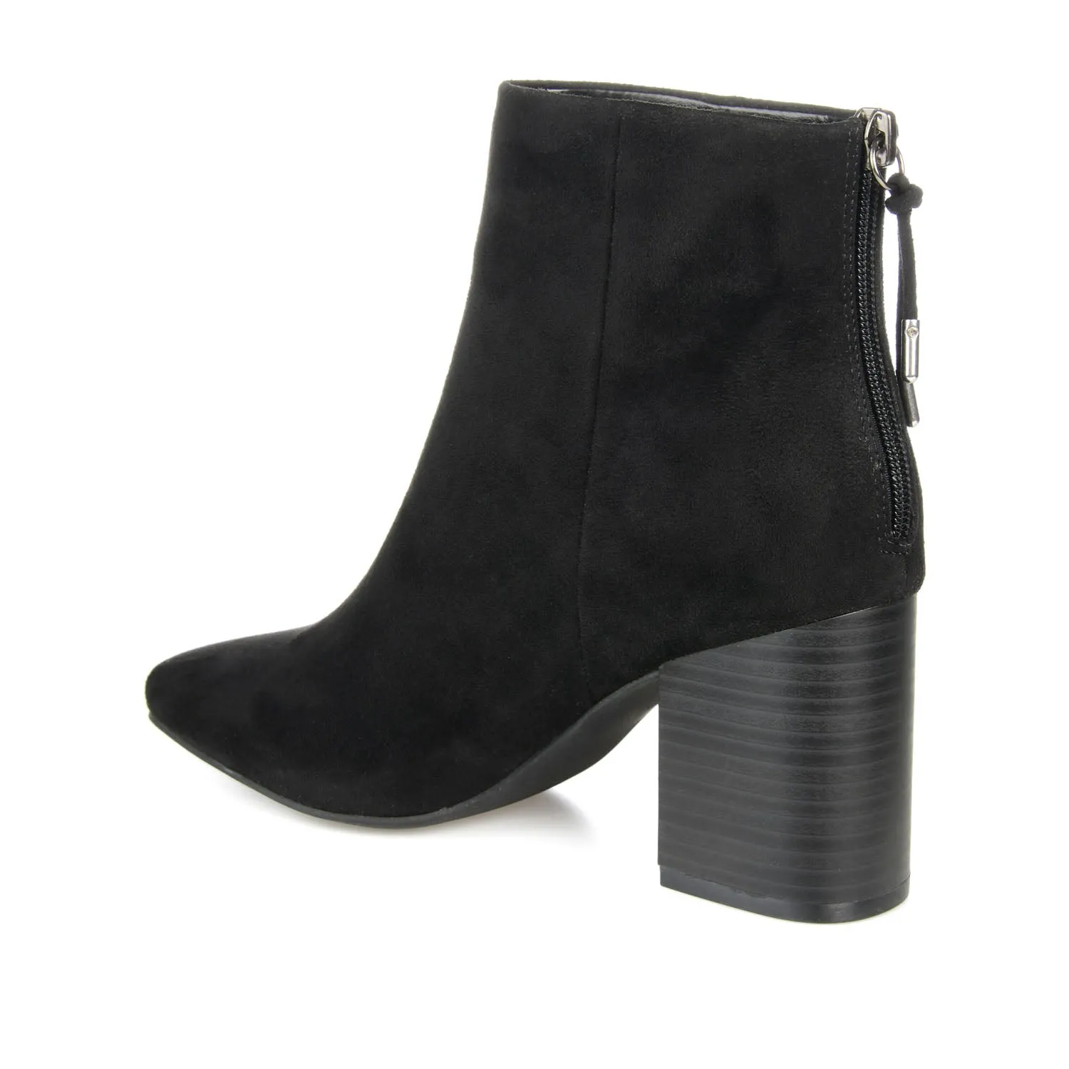 AUDRINA BLOCK HEELED BOOTIES IN FAUX LEATHER fashion brave