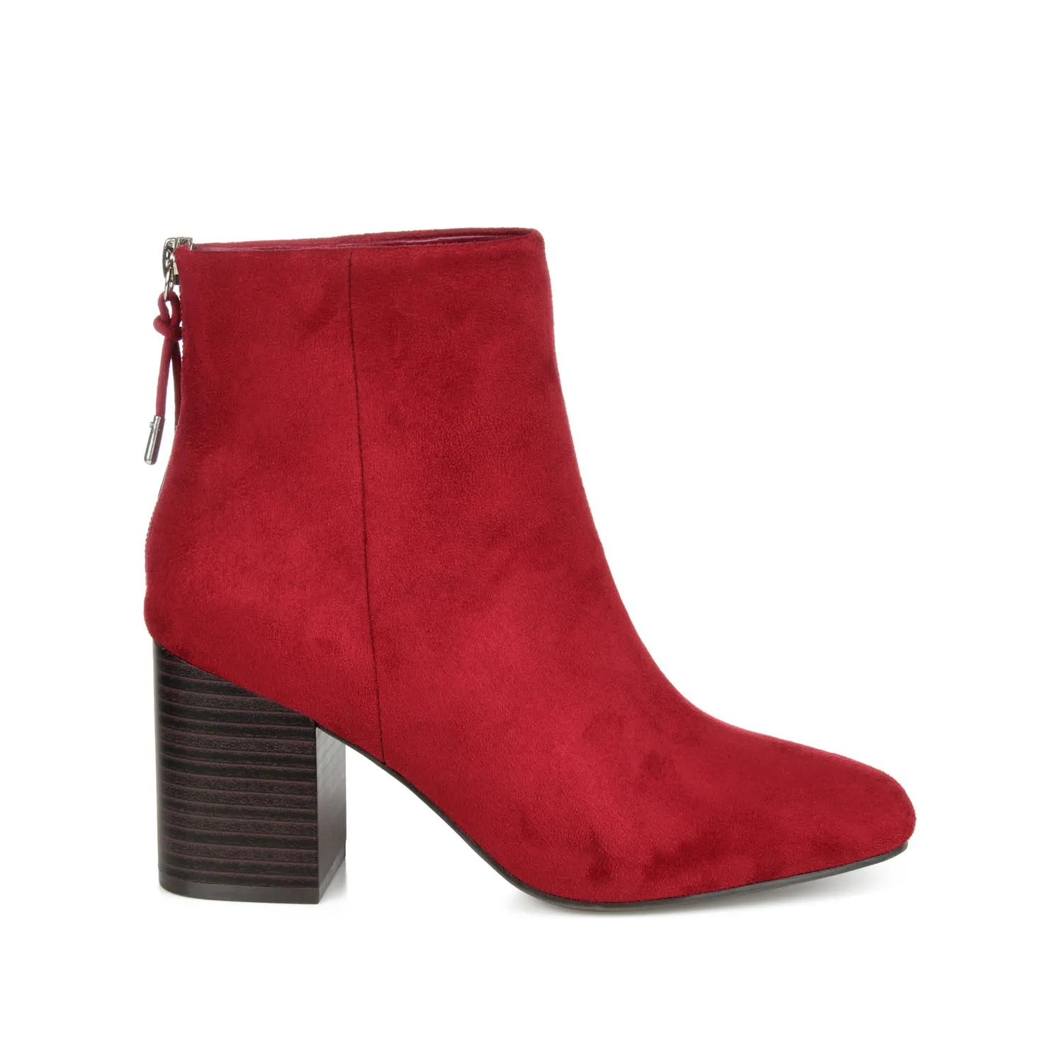 AUDRINA BLOCK HEELED BOOTIES IN FAUX LEATHER fashion brave