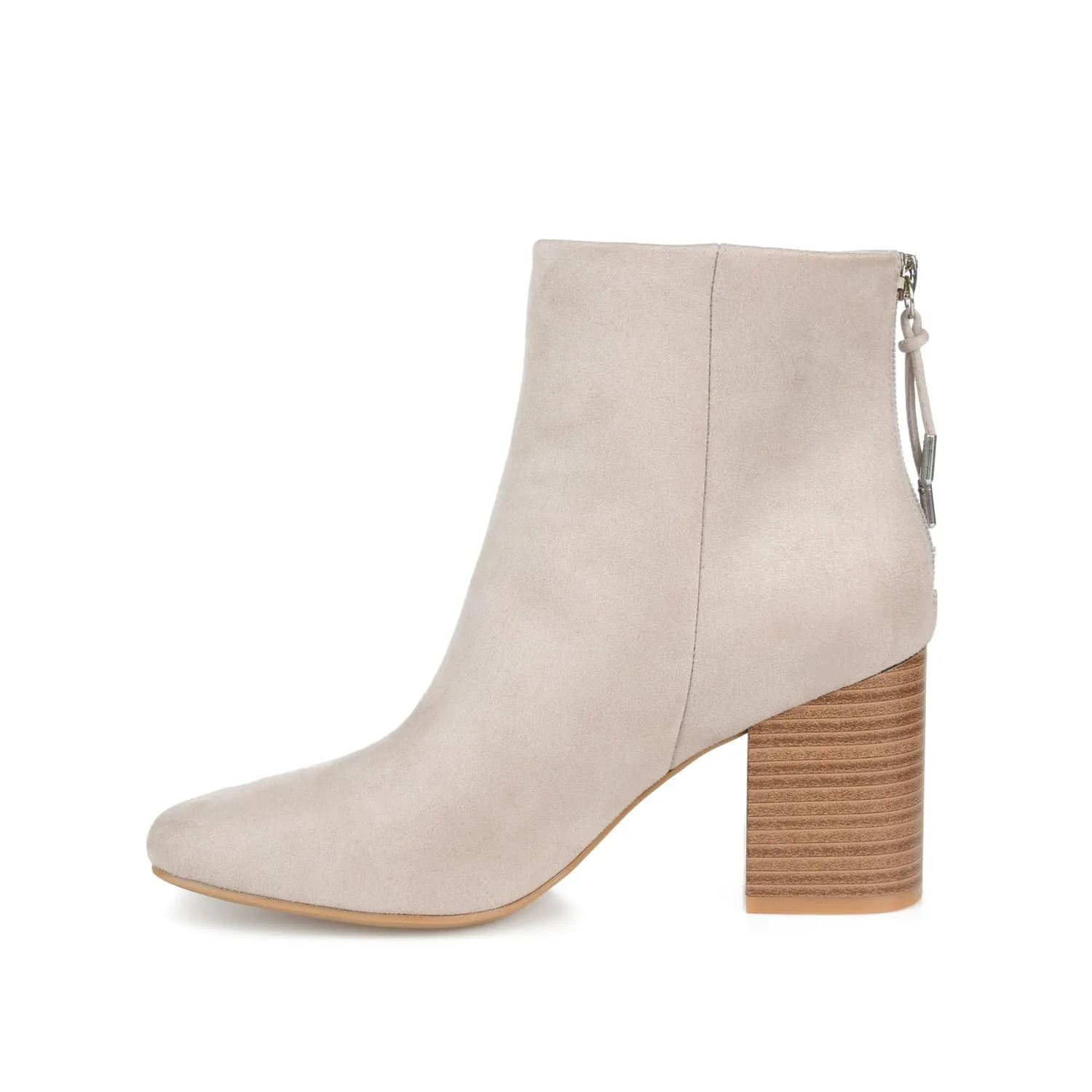AUDRINA BLOCK HEELED BOOTIES IN FAUX LEATHER fashion brave
