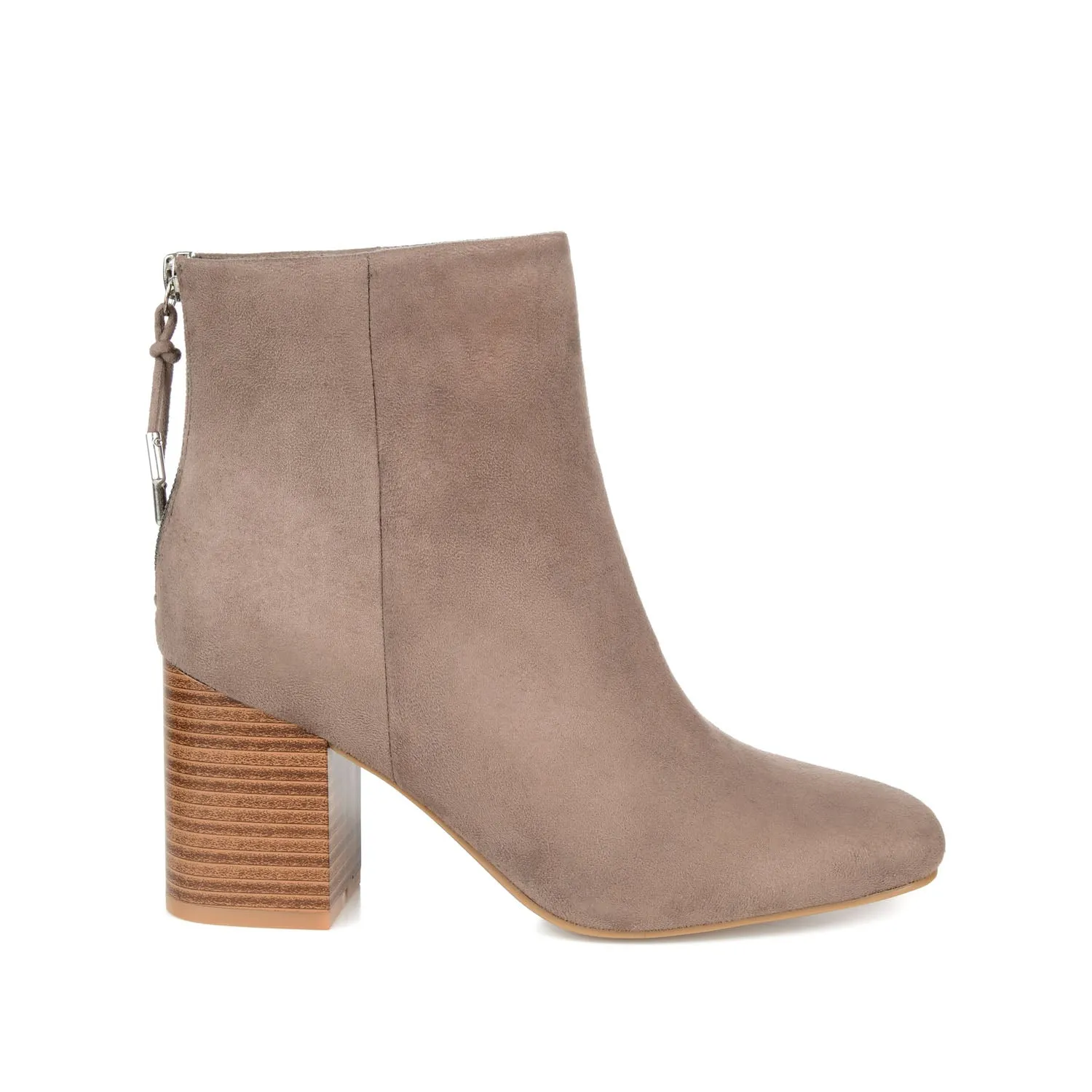 AUDRINA BLOCK HEELED BOOTIES IN FAUX LEATHER fashion brave