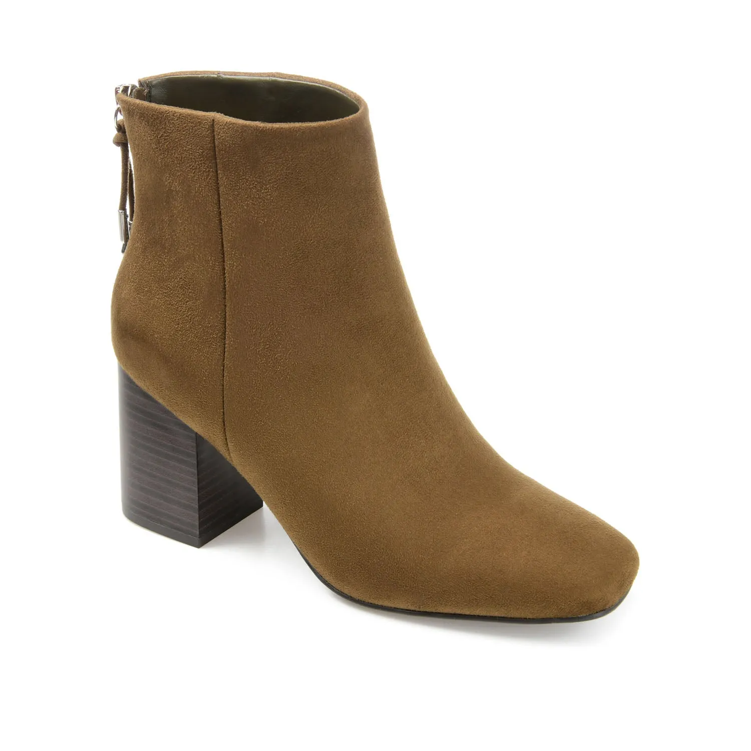 AUDRINA BLOCK HEELED BOOTIES IN FAUX LEATHER fashion brave