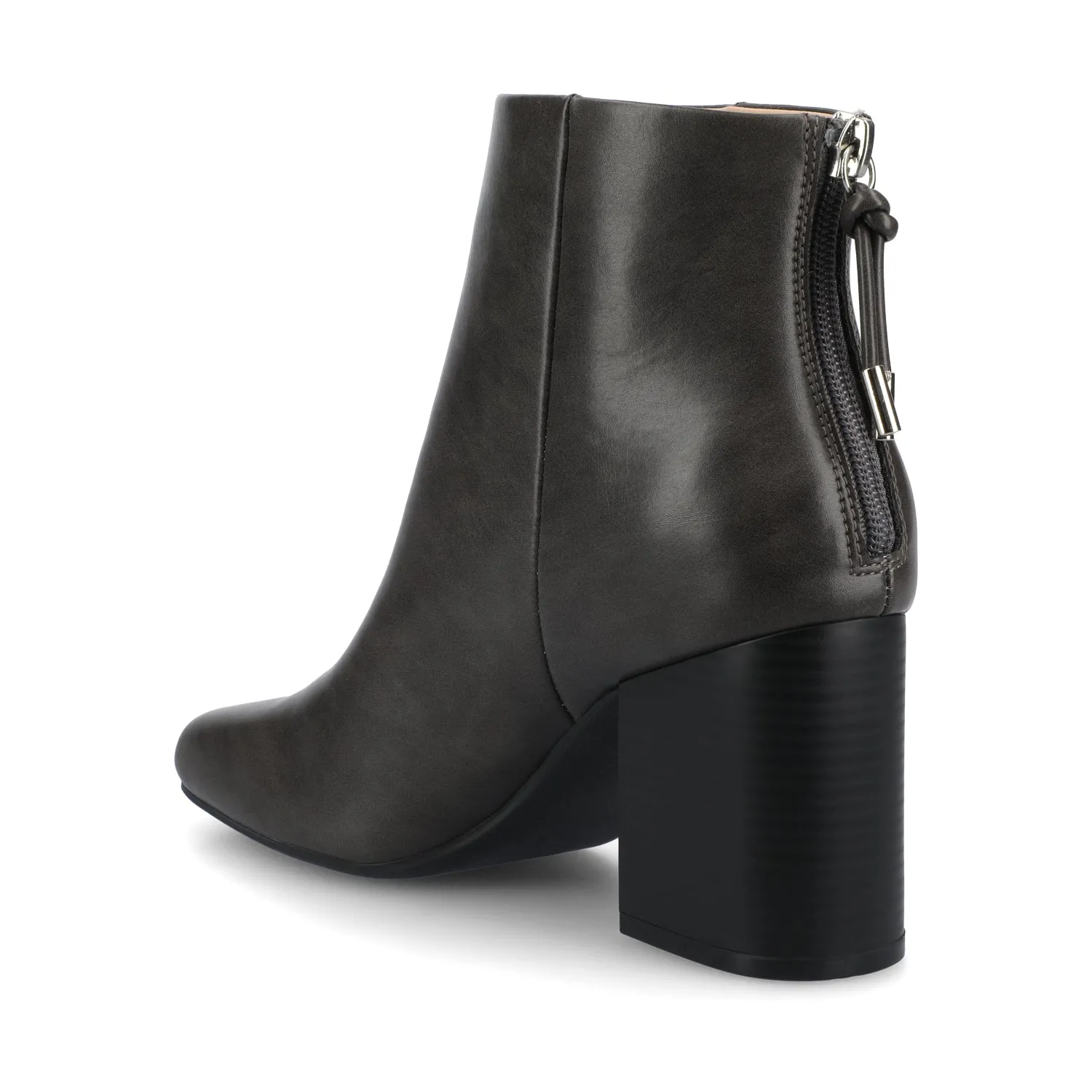 AUDRINA BLOCK HEELED BOOTIES IN FAUX LEATHER fashion brave