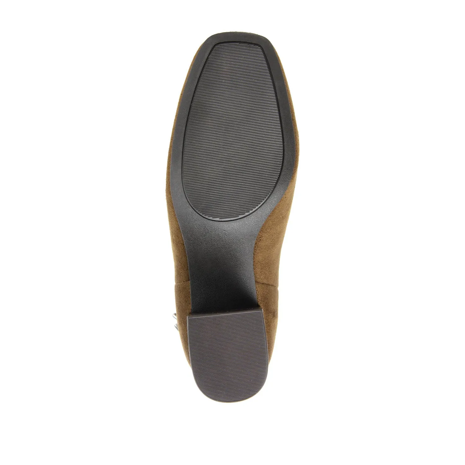 AUDRINA BLOCK HEELED BOOTIES IN FAUX LEATHER fashion brave