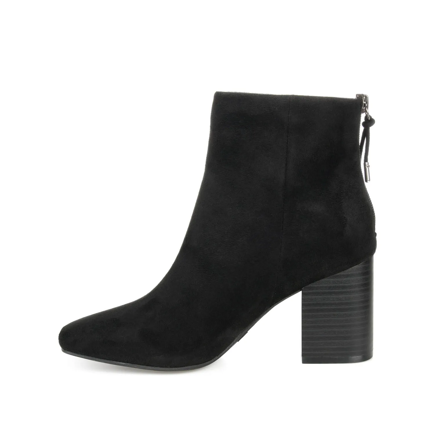 AUDRINA BLOCK HEELED BOOTIES IN FAUX LEATHER fashion brave