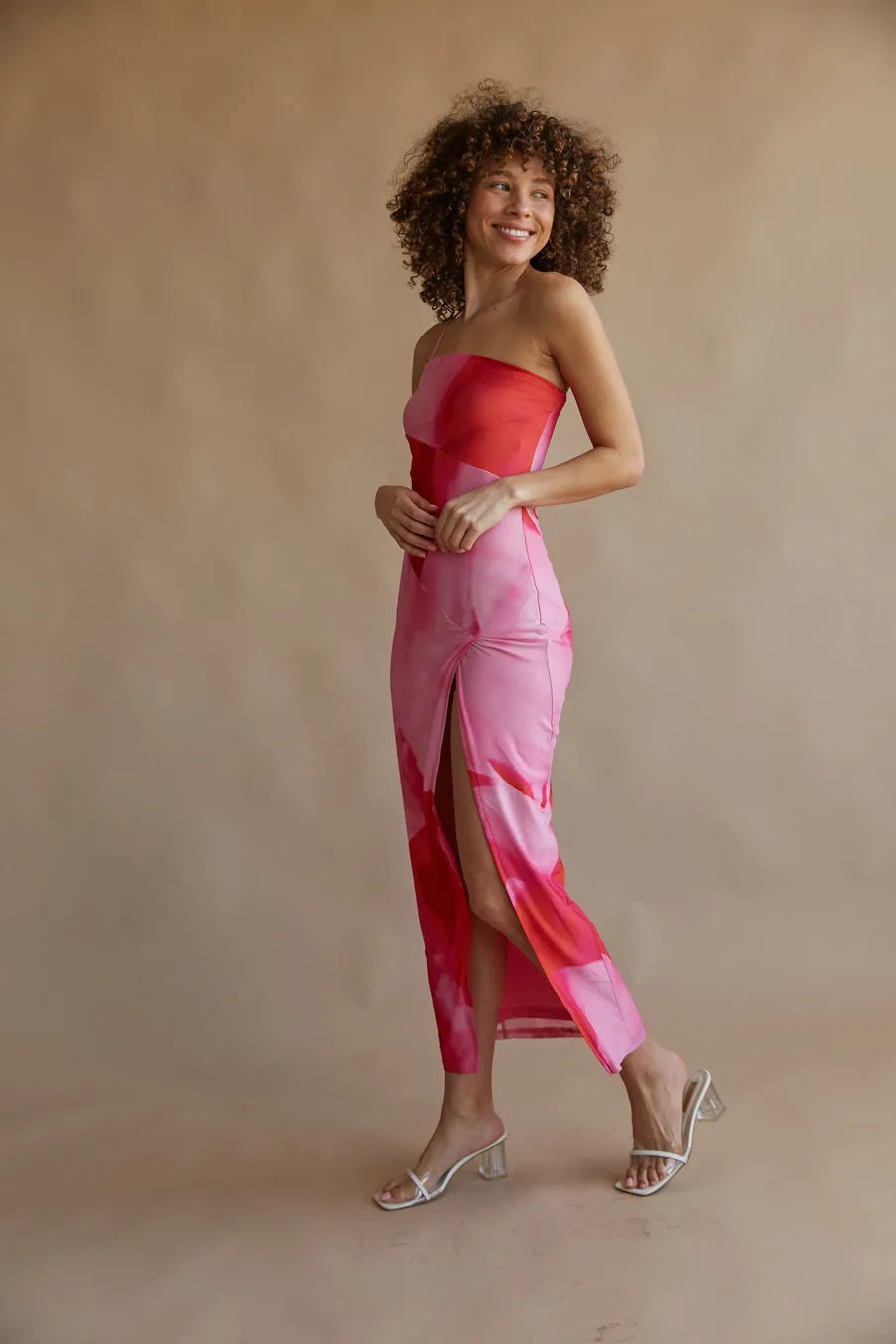 Aurora One Shoulder Mesh Maxi Dress korean tone