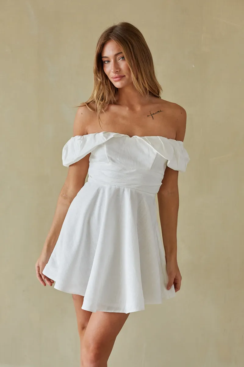 Ava Fit and Flare Mini Dress dust pink