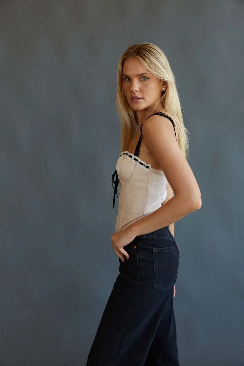 Ayla Contrast Corset Top clean base