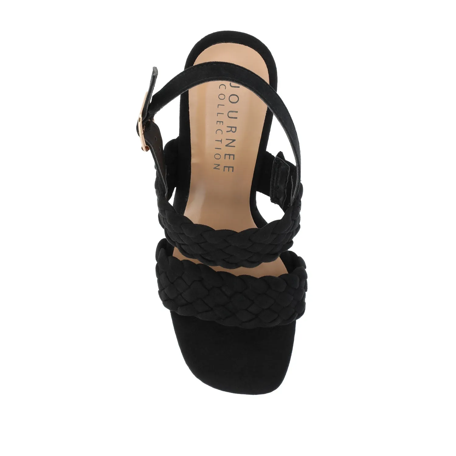 AYVEE HEELED SANDALS IN FAUX LEATHER soft grip