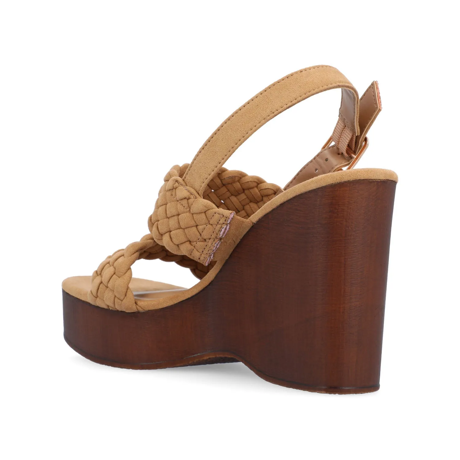 AYVEE HEELED SANDALS IN FAUX LEATHER soft grip