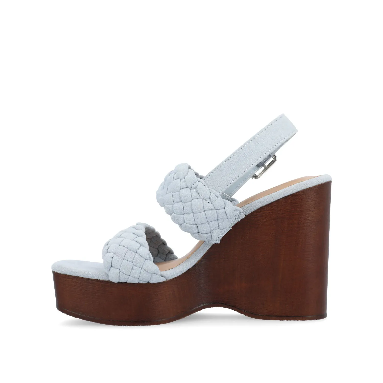 AYVEE HEELED SANDALS IN FAUX LEATHER soft grip