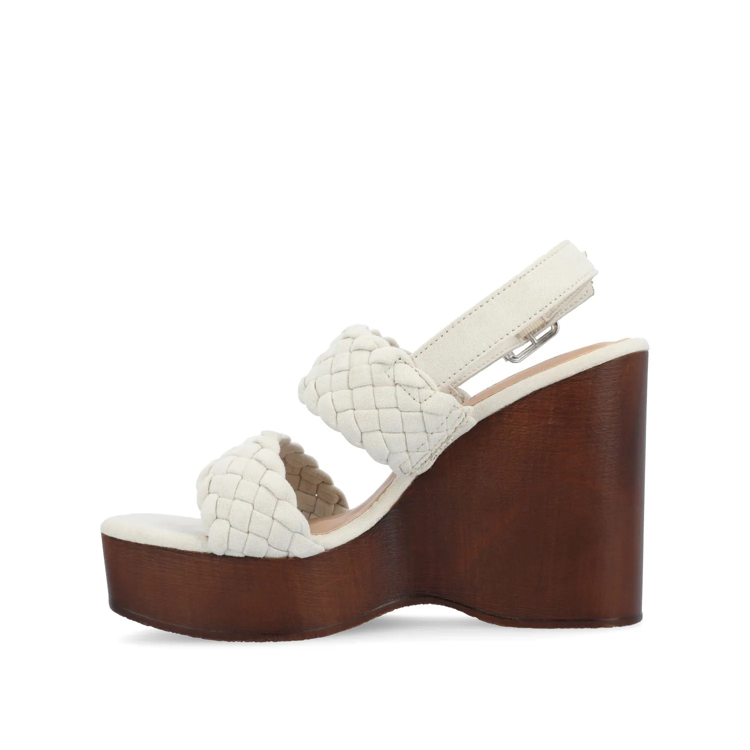 AYVEE HEELED SANDALS IN FAUX LEATHER soft grip