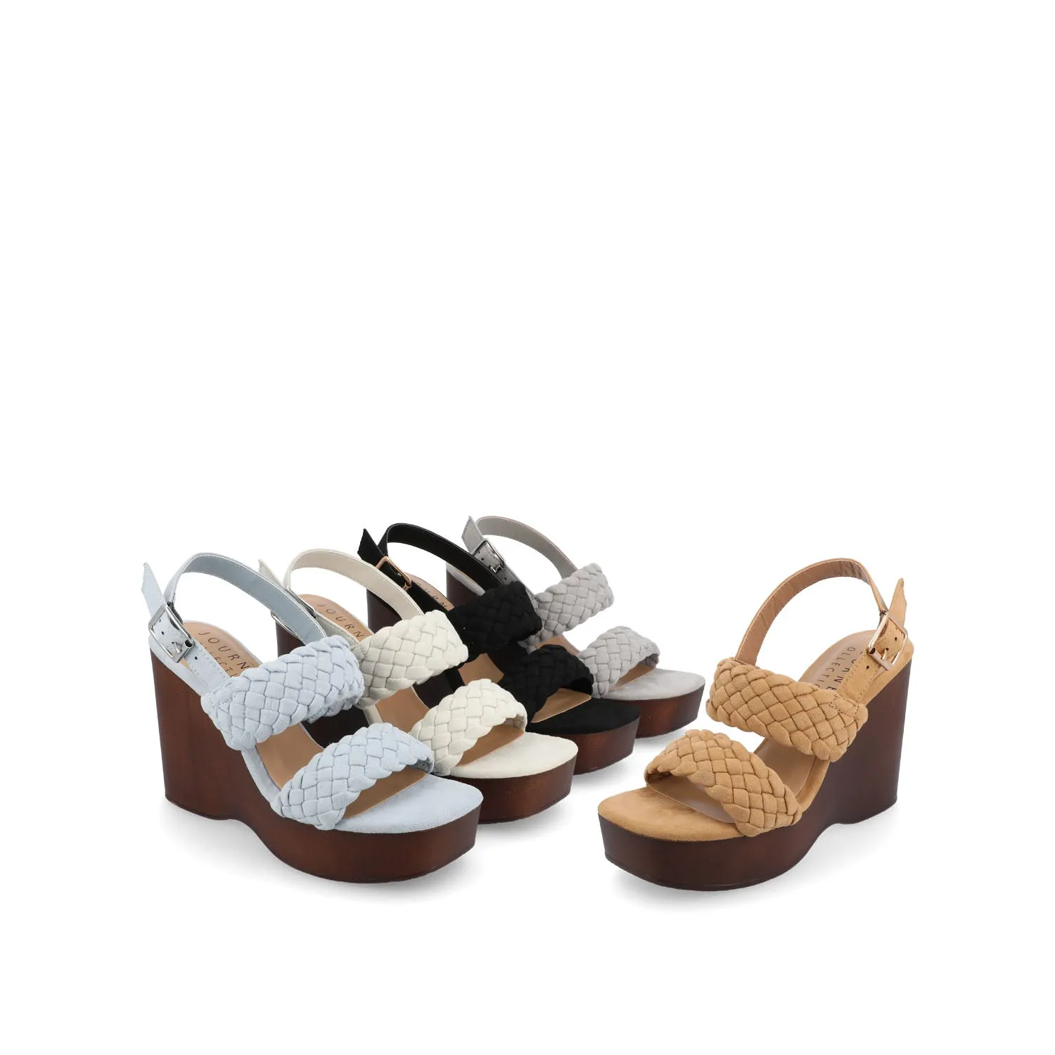 AYVEE HEELED SANDALS IN FAUX LEATHER soft grip