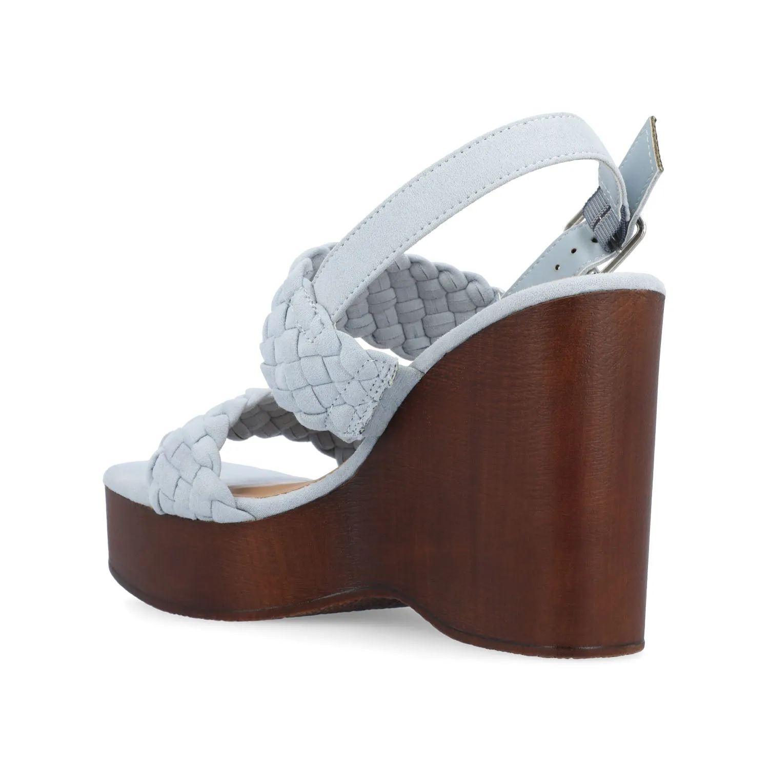AYVEE HEELED SANDALS IN FAUX LEATHER soft grip